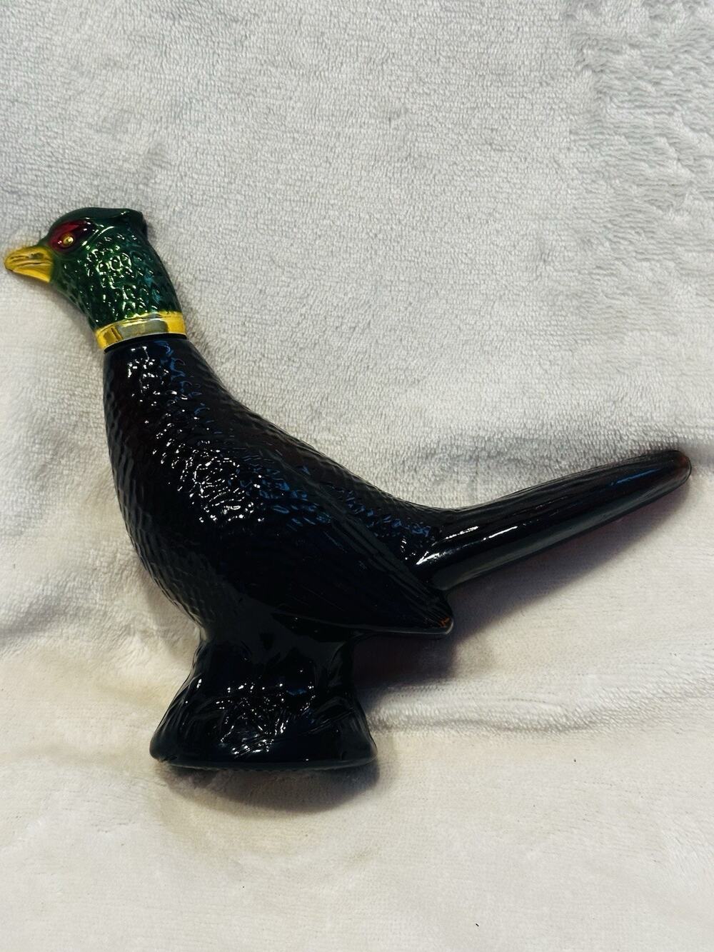 Vintage AVON Collectible PHEASANT BIRD Decanter Empty Bottle Glass Decanter